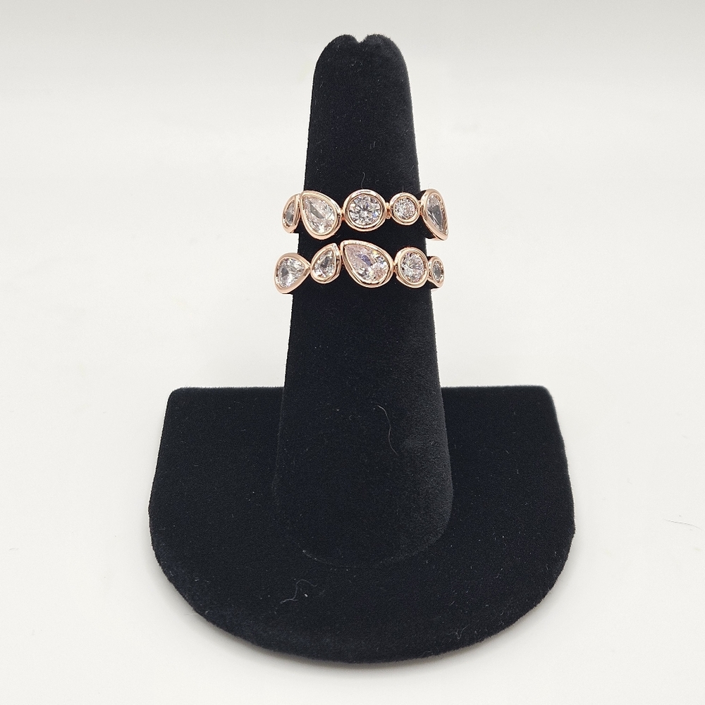 BP OG Ring RG68740 "A Most Clever Path" Diamond CZ On Rose Gold - Size 6